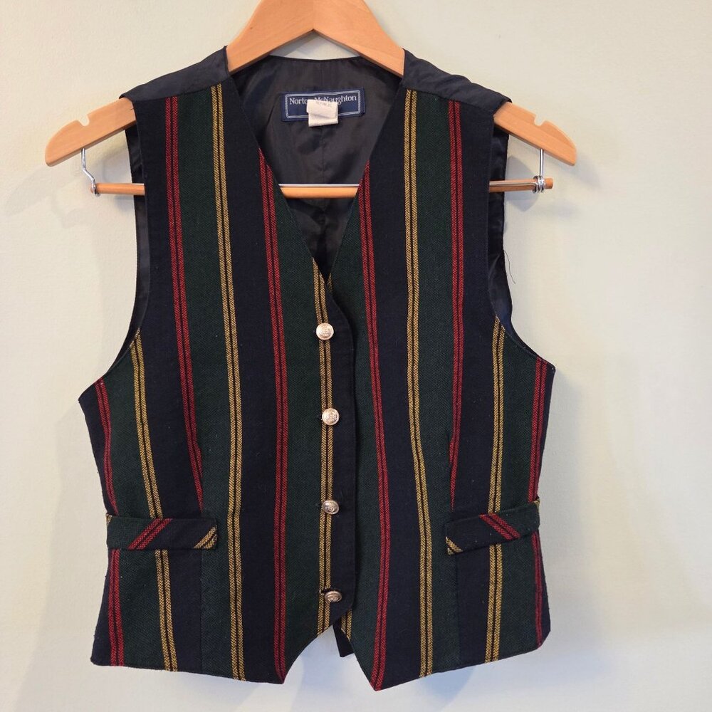 Women's Vintage Norton McNaughton Striped Vest
